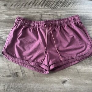prAna Mariya Shorts Womens Medium Deep Pomegranate Pull On Outdoors Yoga Running